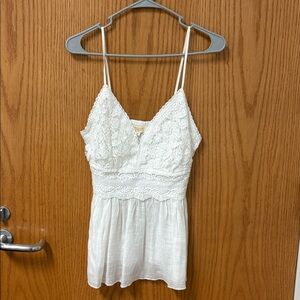 Rebellion White Lace Cami Top